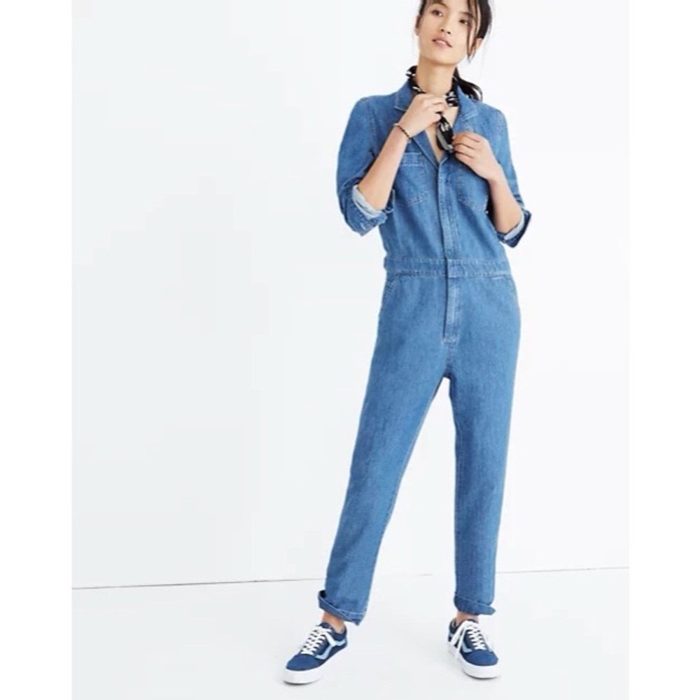 Madewell denim coveralls, small